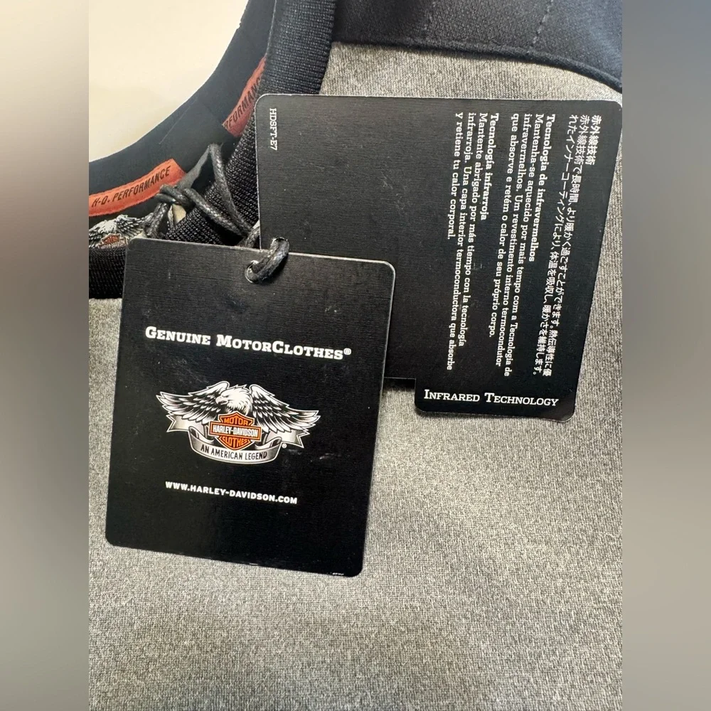 Harley Davidson Performance Long Sleeve Shirt Infrared Gray Size XL Motorcycle - Picture 8 of 14